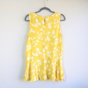 Ava & Viv Tops - Ava & Viv yellow floral peplum sleeveless blouse Ava & Viv Tops - Ava & Viv yellow floral peplum sleeveless blouse